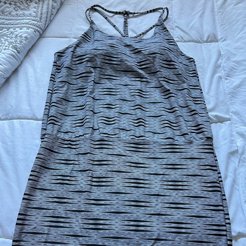 Athleta Racerback Drop waist Dress w/built in bra Sz Large